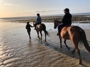Horse riding on the Normandy coast
